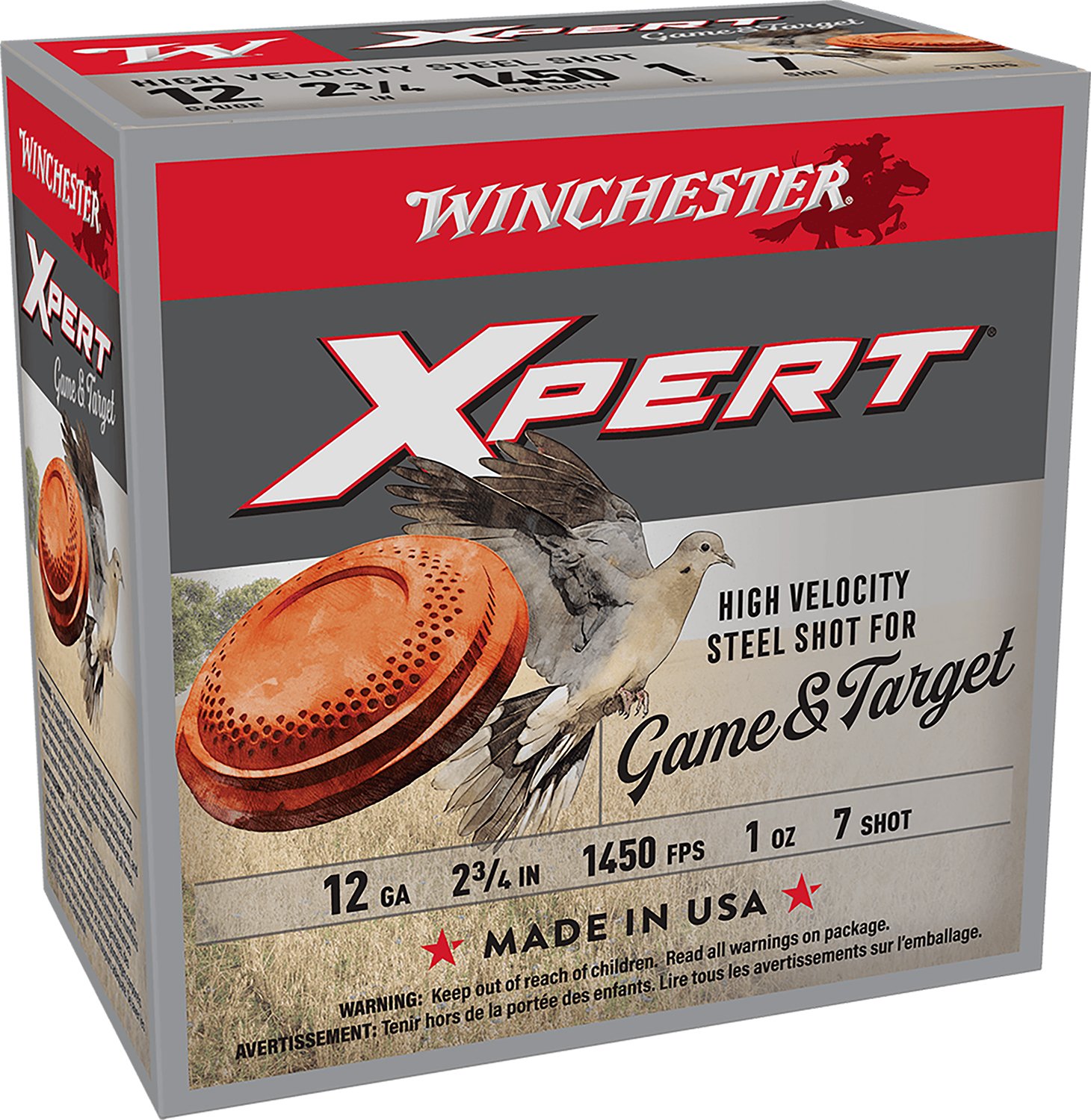 Winchester WE12GTHV7 Xpert 12Ga 2.75" 1oz 7Shot 1450fps 25/Box - Winchester - 12 GAUGE