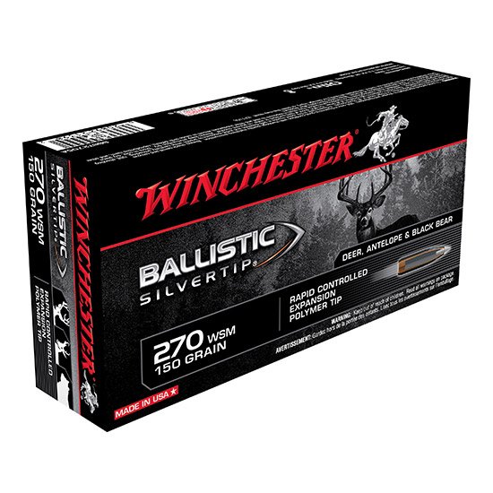 Winchester Sbst2705A 270 Wsm 150 gr Polymer Tip Ammo 20 Rounds - Winchester - 270 WSM