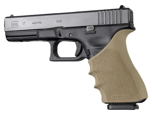 Hogue HandALL Beavertail Grip Sleeve FDE Elastomer Cobblestone - Hogue