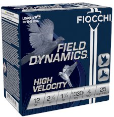 Fiocchi 12HV4 12 Gauge 2.75 in 1.25 oz 4 Shot High Velocity Shells - Fiocchi - 12 Gauge