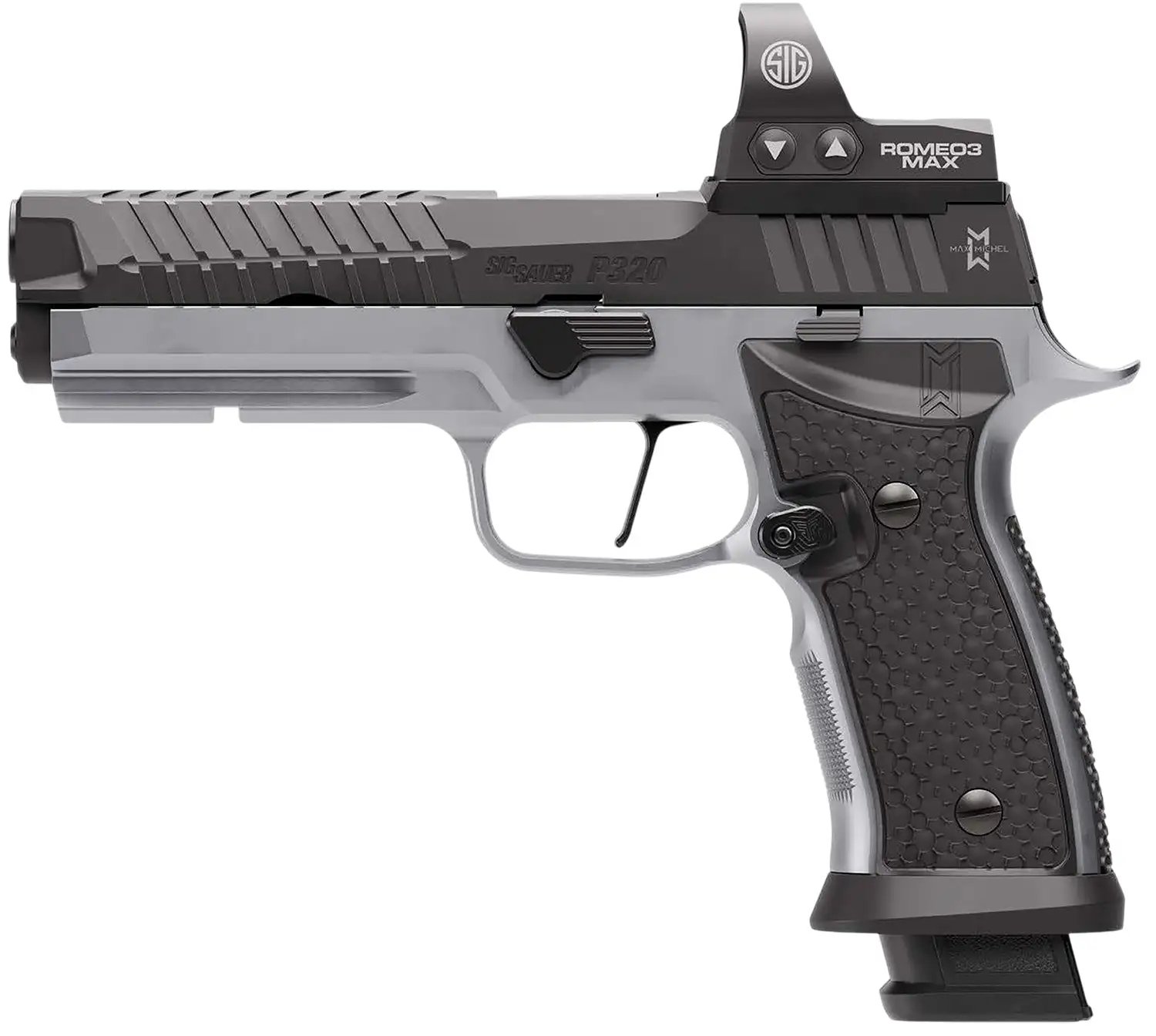 Buy Sig Sauer P320-Max SXG Handgun 9mm Luger 21rd Magazines(4) 5 Barrel Romeo3 Max 6 MOA online