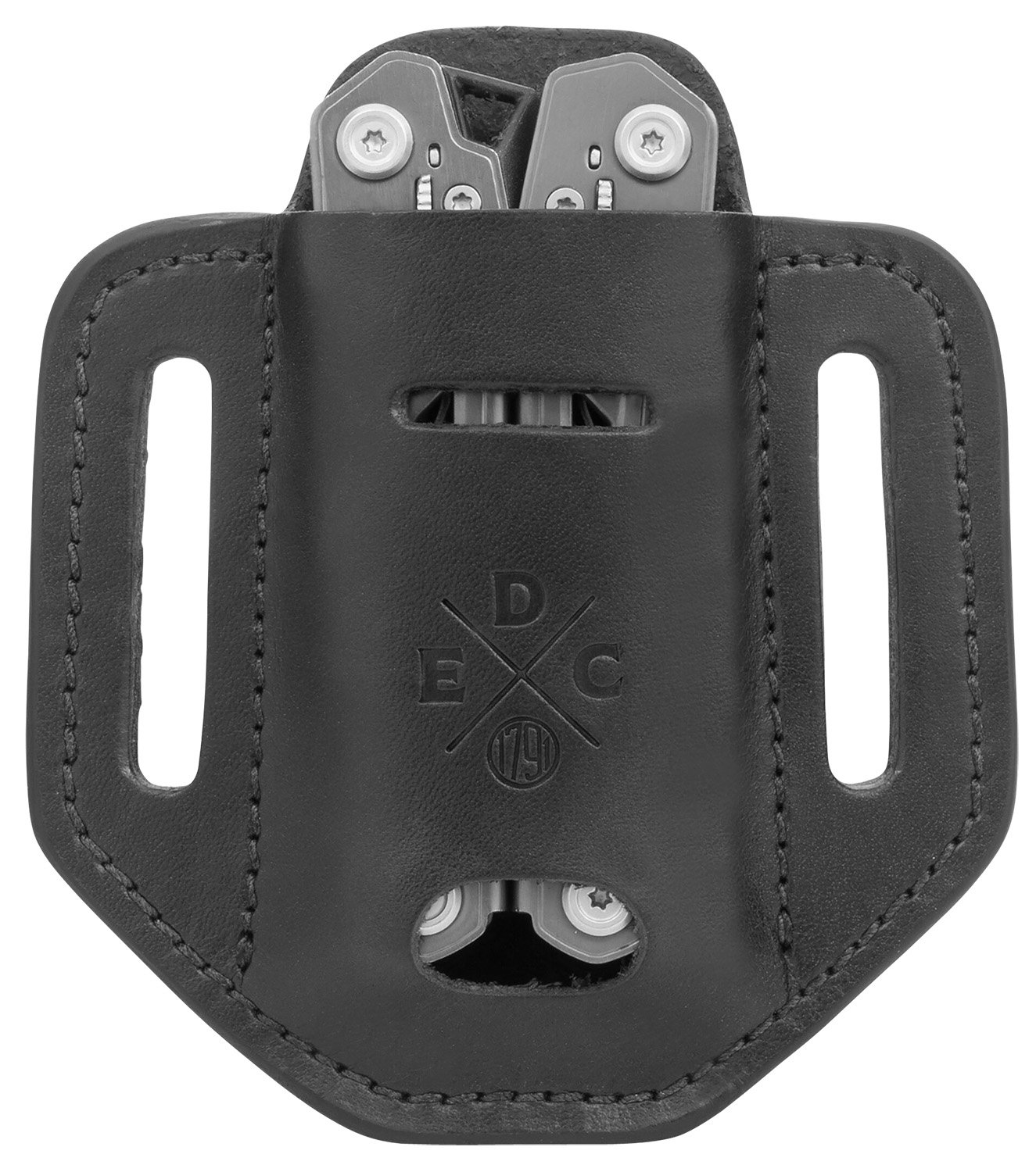 1791 Gunleather HDESSLBLKA EDC Black Leather Ambidextrous Belt Slide - 1791 Gunleather