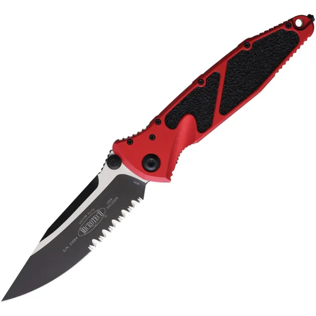 Microtech Socom Elite 160-2RD 3.98 In SE/PS BLK Red Alu Hndl - MICROTECH