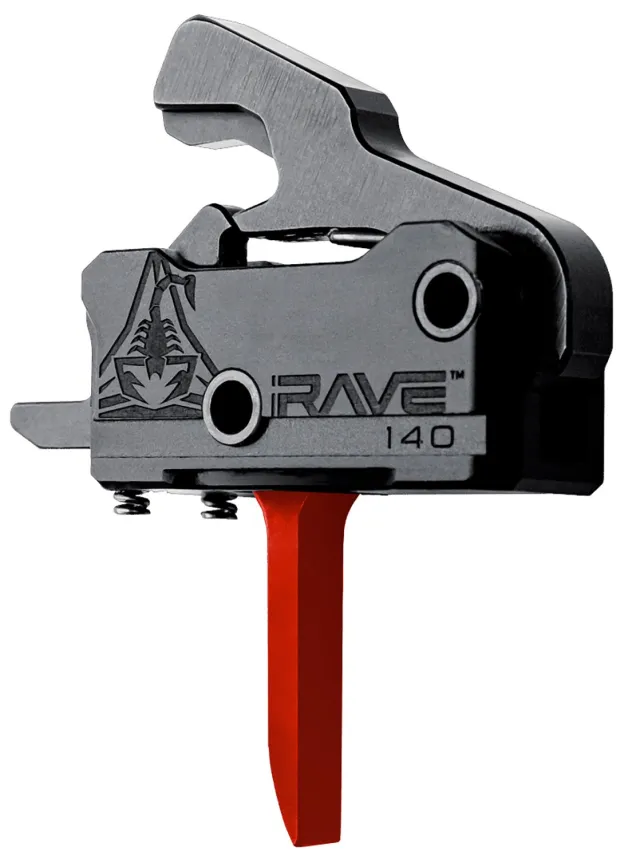 Rise Armament Rave 140 AR-15 Trigger 3.5lb Flat Red Drop-In RA-140 - Rise Armament - RA-140