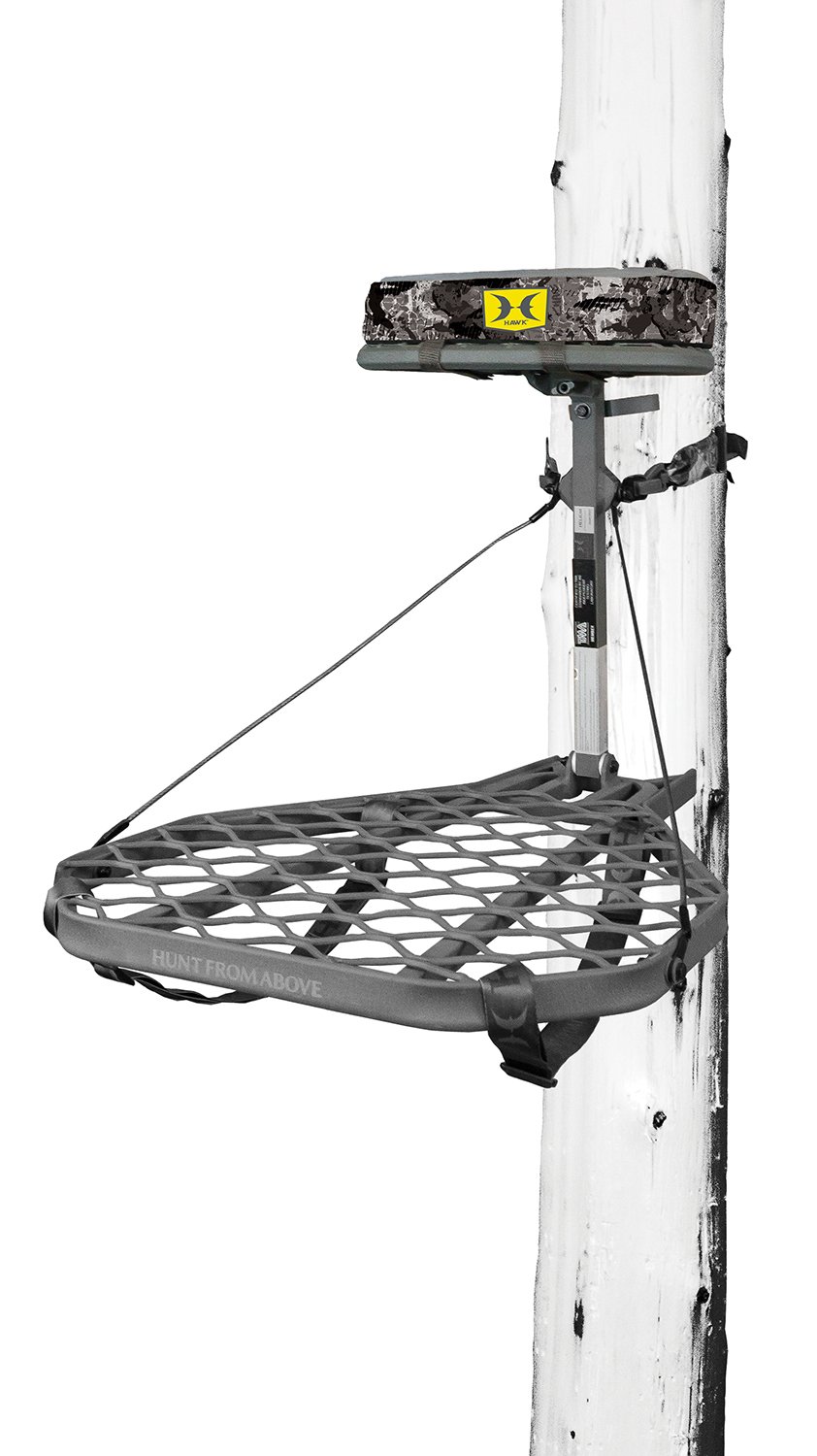 Hawk HWKHF2021 Helium XL Hang-On Tree Stand Aluminum 24"x30" Gray - Hawk Treestands