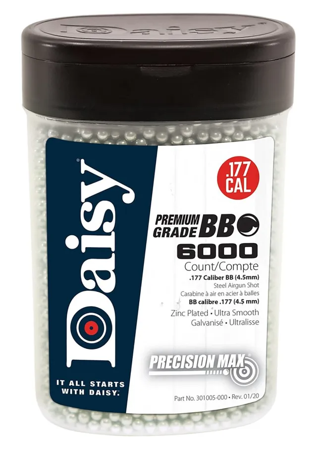 Daisy Precisionmax .177 5.1 gr Round BB Bottle 6000/pack - Daisy Manufacturing Co., Inc. - 177