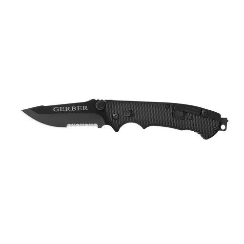 Gerber Hinderer CLS Knife - Oversized Thumb Stud, Punch, Safety Hook Cutter, Lanyard Hole - Gerber