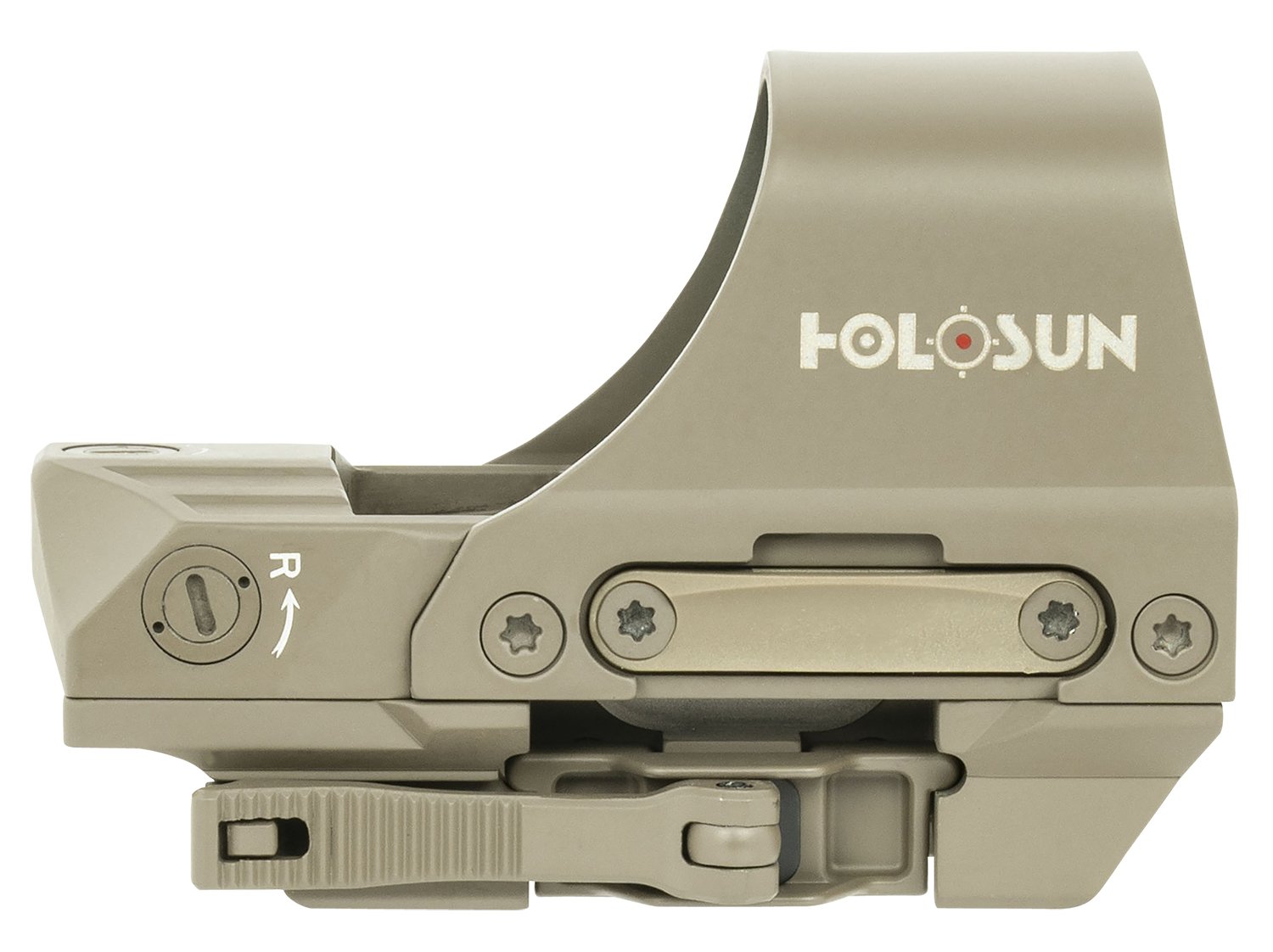 Holosun HS510C-FDE-R Reflex Sight 65 MOA Circle 2 MOA Dot QD Mount FDE - Holosun - 0.91" X 1.26"