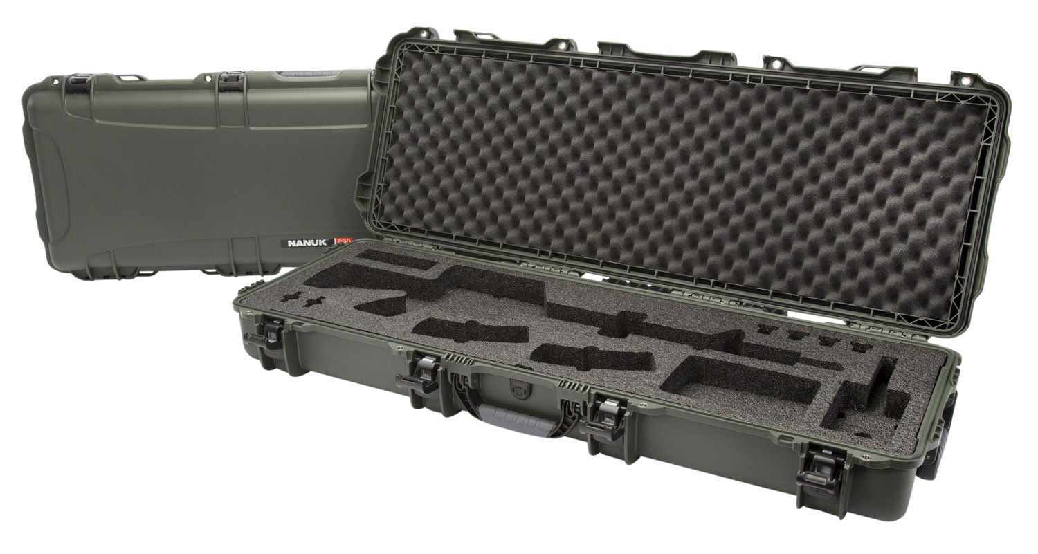 Buy Nanuk 990AR06 Olive AR-15 Case Waterproof Resin with Foam Padding online