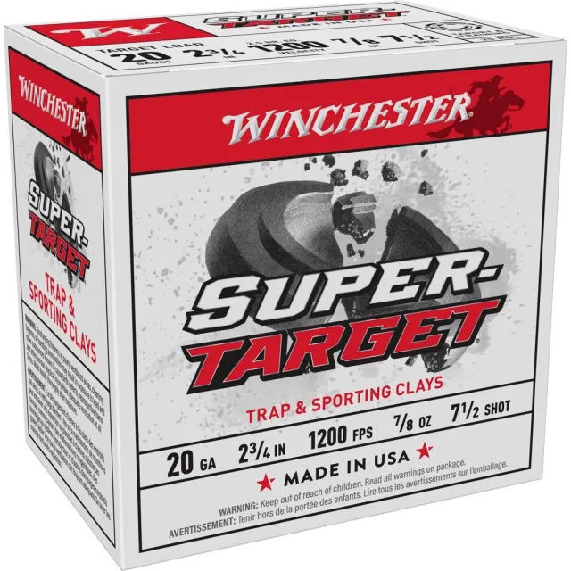 Winchester Ammo Trgt207 Super-Target 20Gauge 2.75" 7/8Oz 7.5Shot 25 PER - Winchester - 20 Gauge