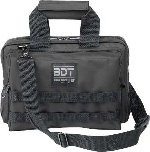 Buy Bulldog BDT917B Deluxe 2 Pistol Range Bag with Strap Black online