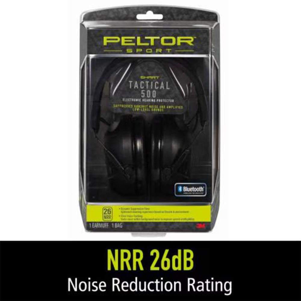 Peltor Sport Tactical 500 Electronic Ear Muffs 26dB Black - B3