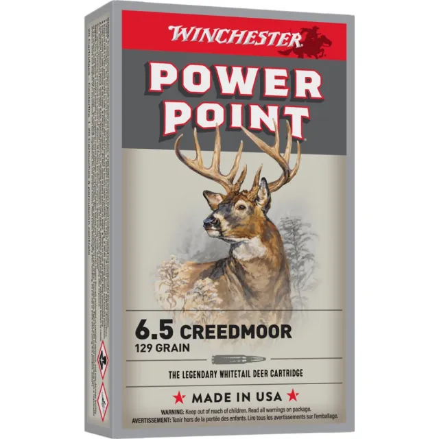 Winchester X651 6.5 Creedmoor 129 Grain Power Point 20 Rounds Box - Winchester - 6.5 Creedmoor