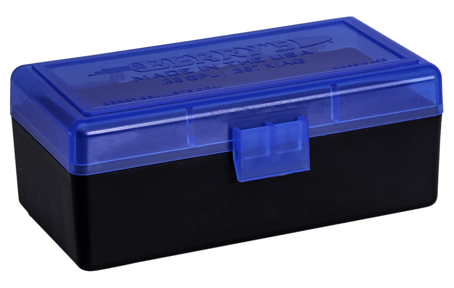 Berry's Ammo Box #403 - .38/.357 cal 50/rd Blue/Black - Berry's Mfg