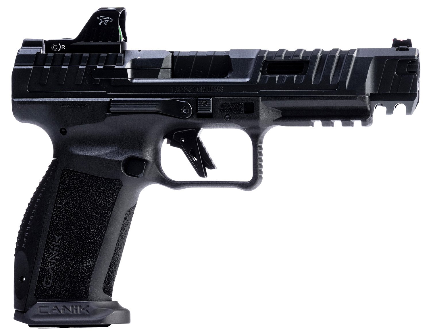 Canik TP9 SFx Rival Dark Side 9mm 5" Barrel 18rd Black Finish with Red Dot Sight - CENTURY ARMS - 9mm