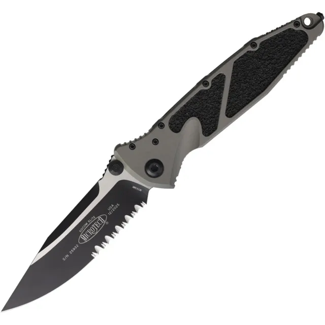 Microtech Socom Elite 3.98 In SE/PS Black Part Serrate Natural Clear - MICROTECH