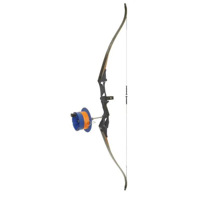 Fin Finder BankRunner 35# Recurve Bow Black with SideWinder Reel RH - Fin-Finder
