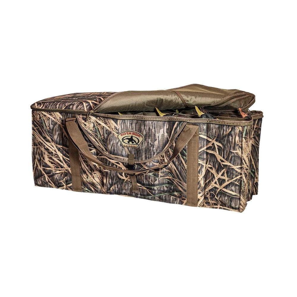 Buy Rig 'Em Right 12-Slot Deluxe Duck Decoy Bag Mossy Oak Original Shadowgrass online