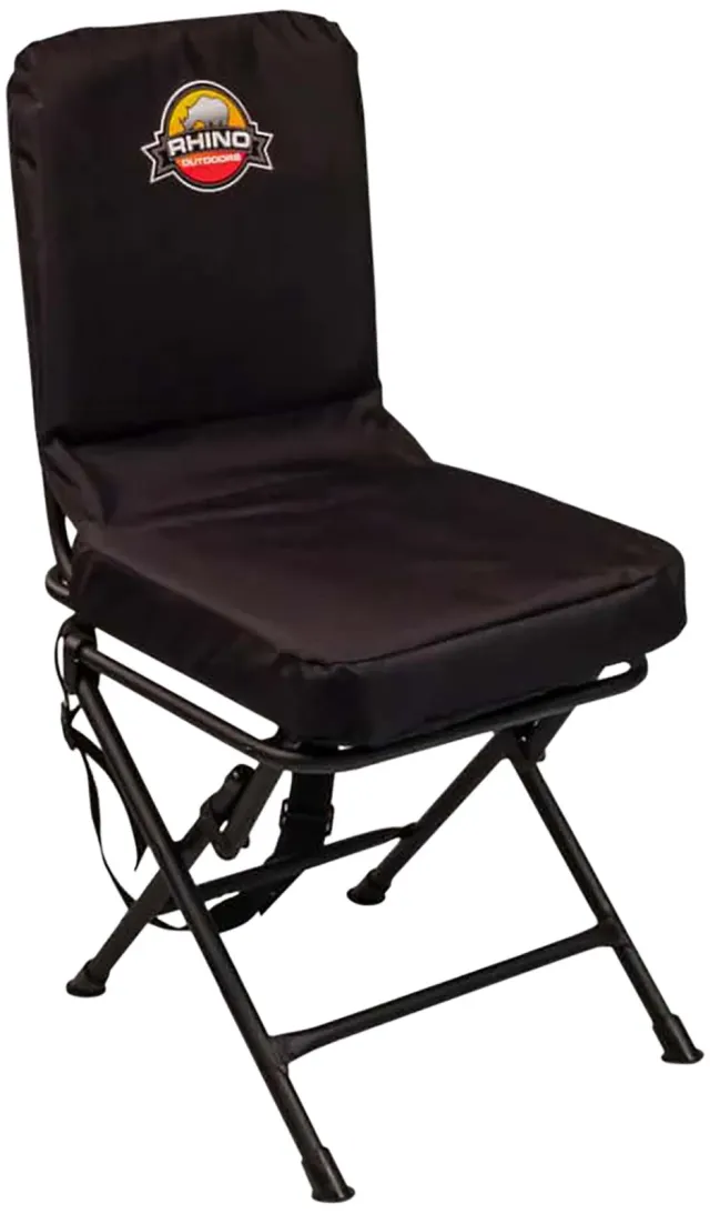 Rhino Blinds RC2281 Padded Swivel Hunting Chair 360 deg Black 600D Polyester