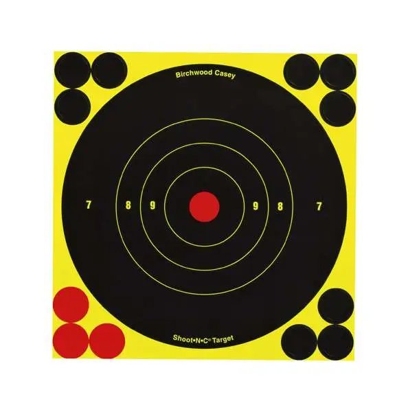 Birchwood Casey 34512 Reactive Target 6 in Black Yellow Red 12 Pack - Birchwood Casey - 6"