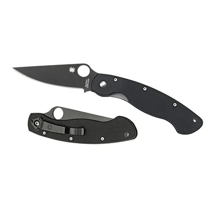 Buy Spyderco C36GPBK Military Folding Knife Black G-10 Steel Handle Fine Edge Blade online