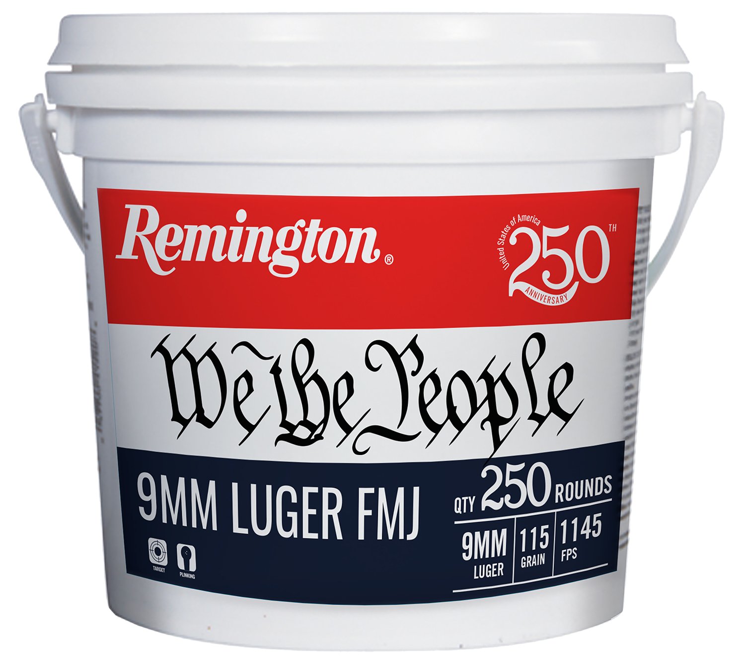 REM 21385 L9MM3BUS 9MM 115GR FMJ 250R - Remington Arms Company, LLC - 9mm Luger