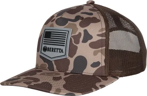 Beretta Trucker Cap Brown Duck Camo Mesh Back BC045T1675085W - Beretta