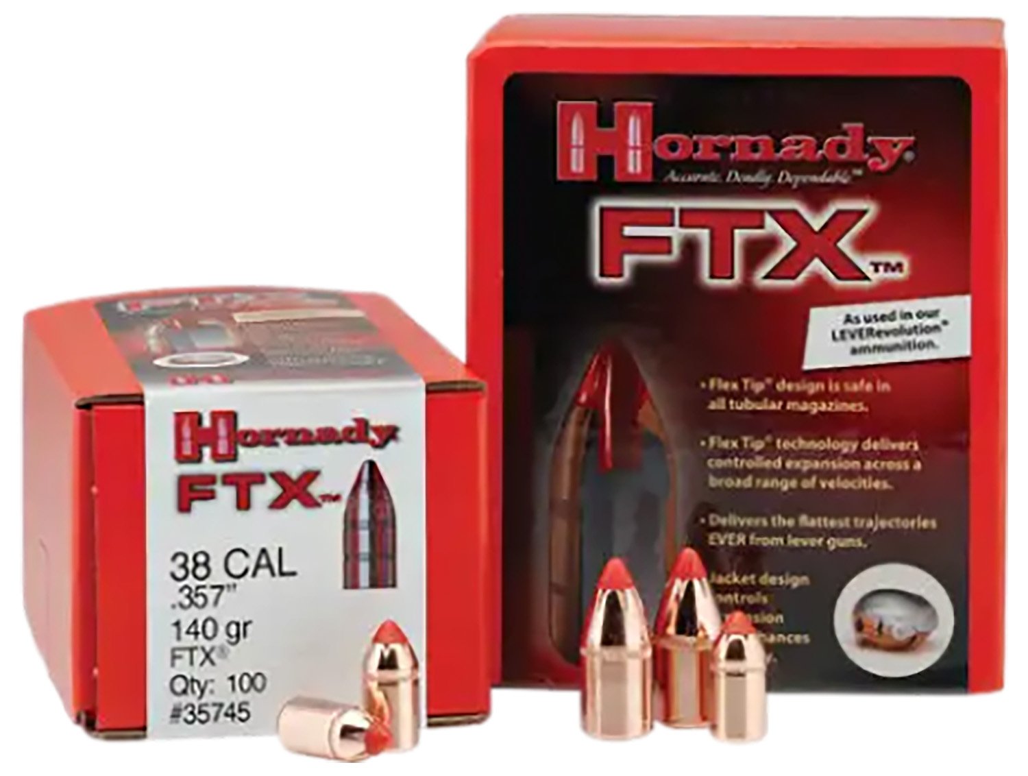 Hornady FTX 30 Cal .308 160 gr Flex Tip eXpanding 30395 100 Rounds - Hornady - 30 Caliber