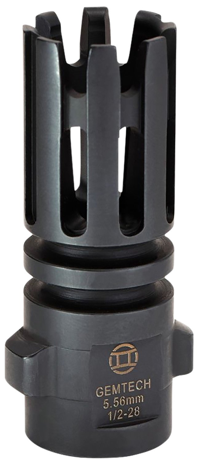 Gemtech Quickmount Flash Hider 5.56mm 1/2-28 TPI 2.40in Black Steel - GEMTECH - 223 Rem | 5.56 NATO