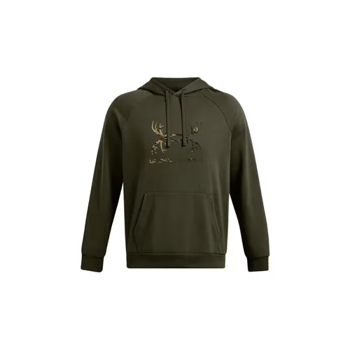 Under Armour Men's Rival Fleece Antler Hoodie Midweight Pullover