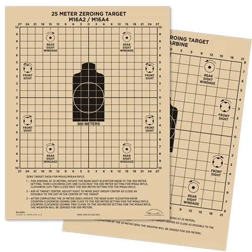 Rite in the Rain 25m Zeroing Target M16A2/M16A4/M4 Carbine
