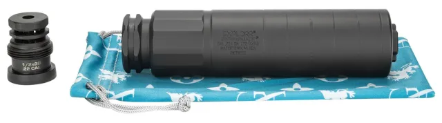 Griffin Armament EXPLORR 22 Cal GAET2-W Suppressor, Black Stainless Steel,