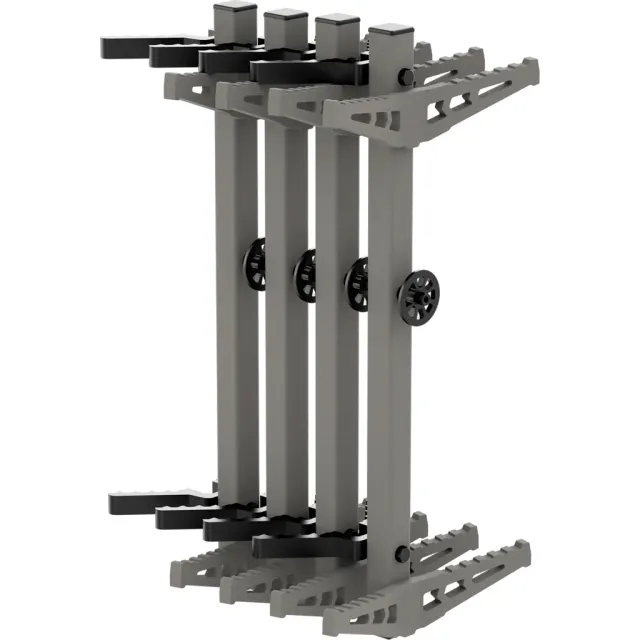 Novix NX-MIN4DW Mini Double Step Climbing Stick 4pk, 17" Gray, 300 lb Rating - Novix