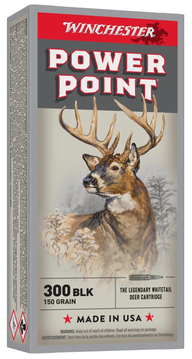 Winchester Ammo X300BLK Power-Point 300 Blackout 150 gr Power-Point (PP) 20 Per Box/ 10 Cs - Winchester - 300 Blk