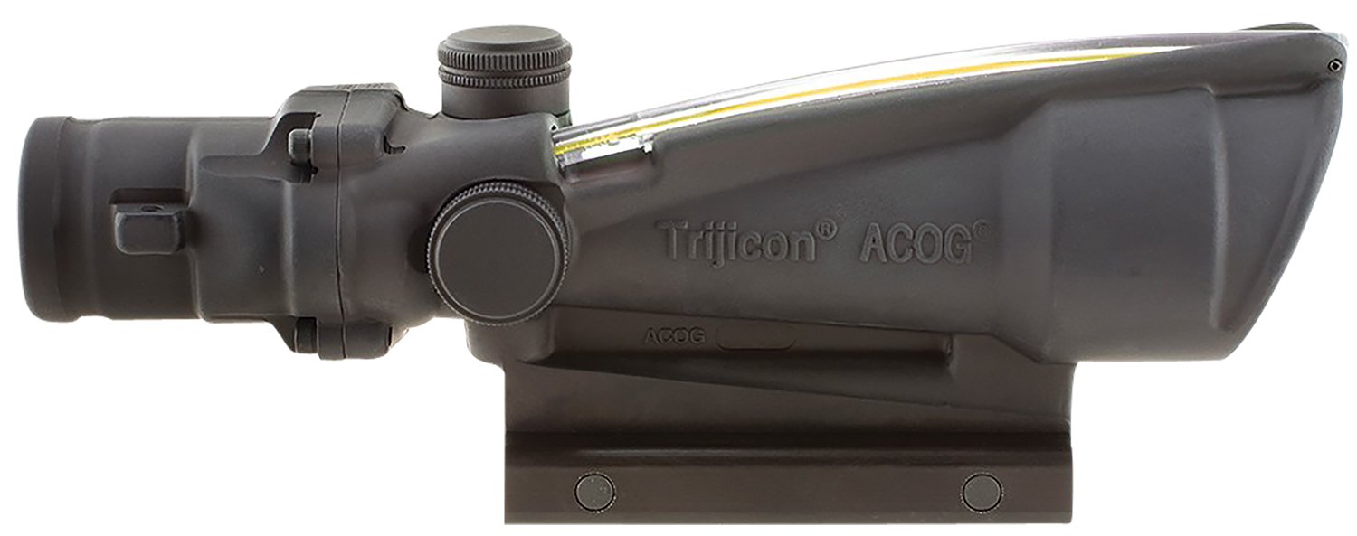 Trijicon 100146 ACOG 3.5x35mm Scope Amber Chevron .223/5.56 BDC Black - Trijicon - 35MM