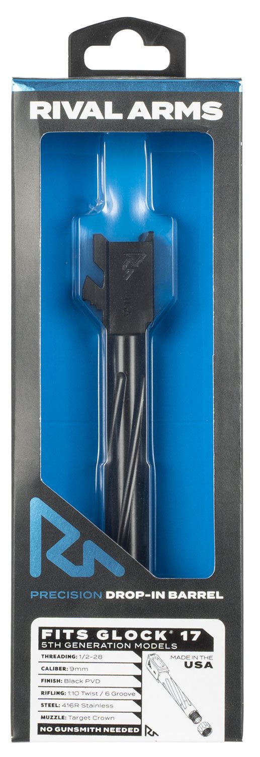 Rival Arms RA20G104A 9mm 4.49In Black PVD Barrel for Glock 17 Gen5 - Rival Arms - 4.49"