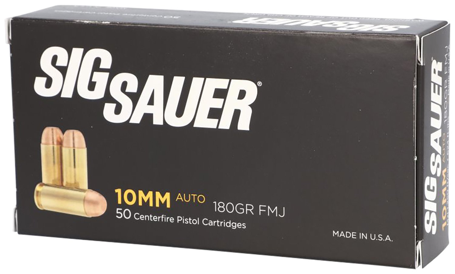 Sig Sauer E10MB150 Elite Ball 10mm Auto 180gr FMJ 624rd 1250fps - Sig Sauer - 10mm Auto