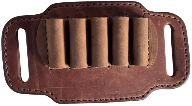 1791 Gunleather HNTABSMRBRWA Brown Leather Ammo Belt Slide - 1791 Gunleather