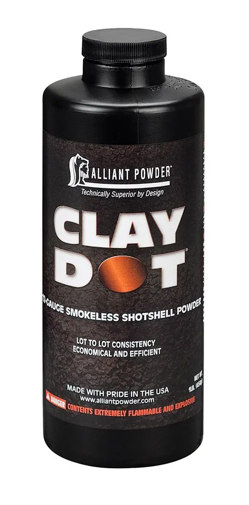 Alliant Clay Dot Powder 1 LB - Smokeless Shotshell Powder for Competition Shooters - Optimum Load for 12 Gauge Target Loads