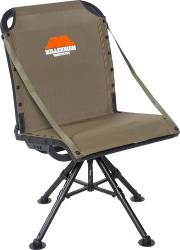 Millennium G400-00 Ground Blind Chair 360 deg Swivel Adjustable 4-Leg - Millennium