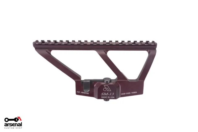 Arsenal Picatinny Scope Mount with Plum Hard Anodized for AK Variant Rifles with Side Rail - Arsenal