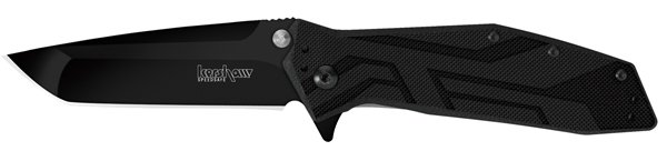 Kershaw Brawler Folding Knife/Assisted 8Cr13MOV/Black Oxide Coating Plain T - Kershaw