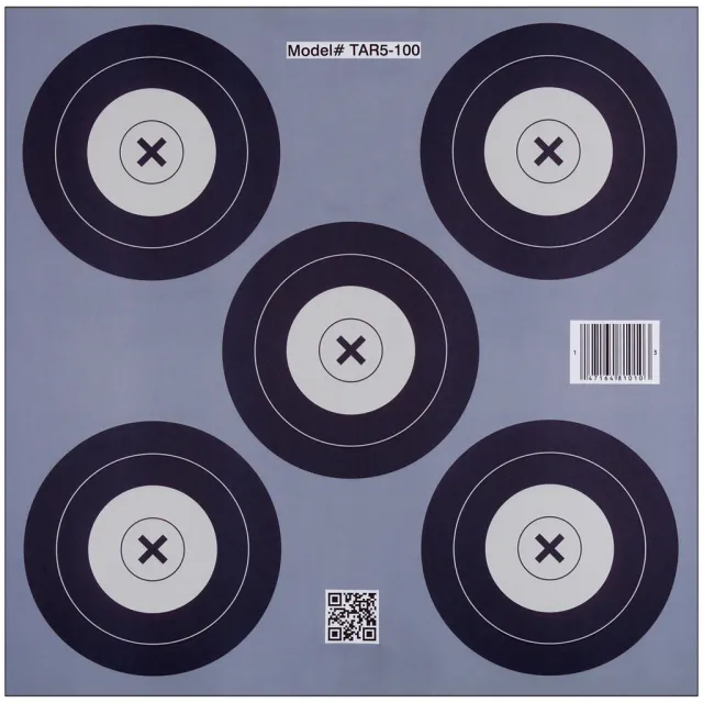 30-06 Outdoors TAR5-100 5 Spot 20cm NFAA Indoor Paper Targets 100 Pack - 30-06 Outdoors