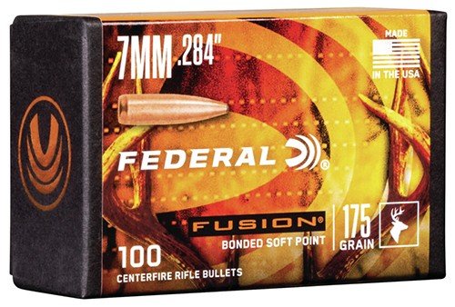 Federal Premium Fusion FB284F4 7mm .284 175gr Soft Point Bullets 100/Box - Federal Premium Ammunition - 7mm