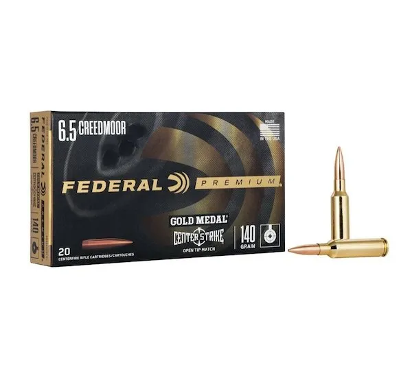 Federal GM65CRDOTM1 Gold Medal Centerfire Rifle 6.5Creedmoor 140gr Open...
