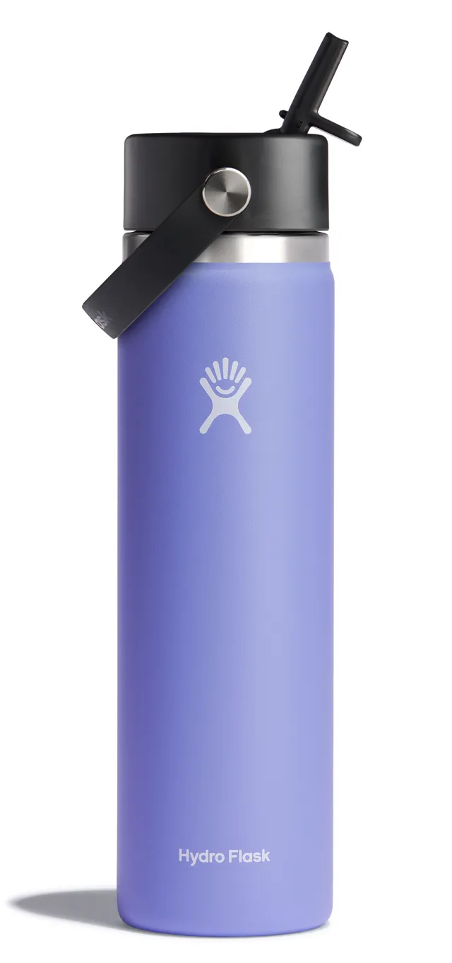 Hydro Flask Wide Mouth Insulated Water Bottle Flex Straw Cap