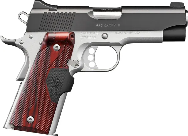 Buy Kimber 3200389 Pro Carry II 9mm Pistol, 4" Two-Tone, Rosewood Laser Grips online