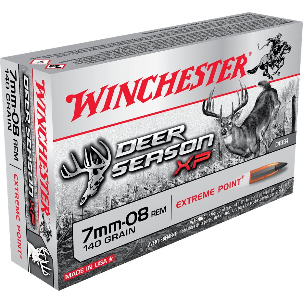 Winchester X708DS 7mm-08 Remington 140gr Polymer Tip 20 Rounds - Winchester - 7mm-08 Rem