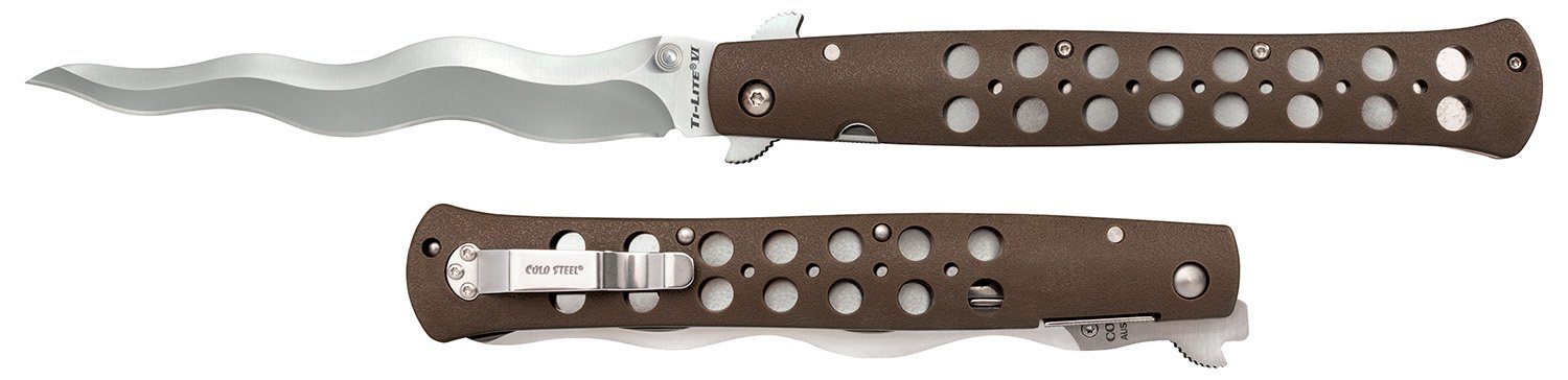 Cold Steel Ti-Lite 6.00 In Folding Knife AUS-10A CS-26SXK6 Black - Cold Steel