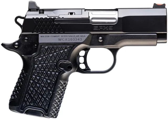 Wilson Combat SFX9SC3OR SFX9 Sub-Compact 9mm Luger 15+1 3.25" Stainless Fluted Barrel, Black Armor-Tuff Stainless Steel Tri-Top Cut Slide, Black Anodized Aluminum Frame, X-Tac Tread Grip - Wilson Combat - 9mm Luger